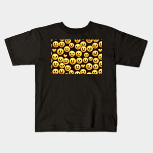 Happy Smiley Pattern Kids T-Shirt